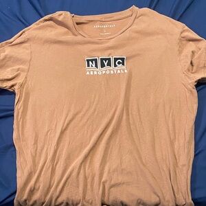 Aeropostale Men's NYC Graphic Tan Tee